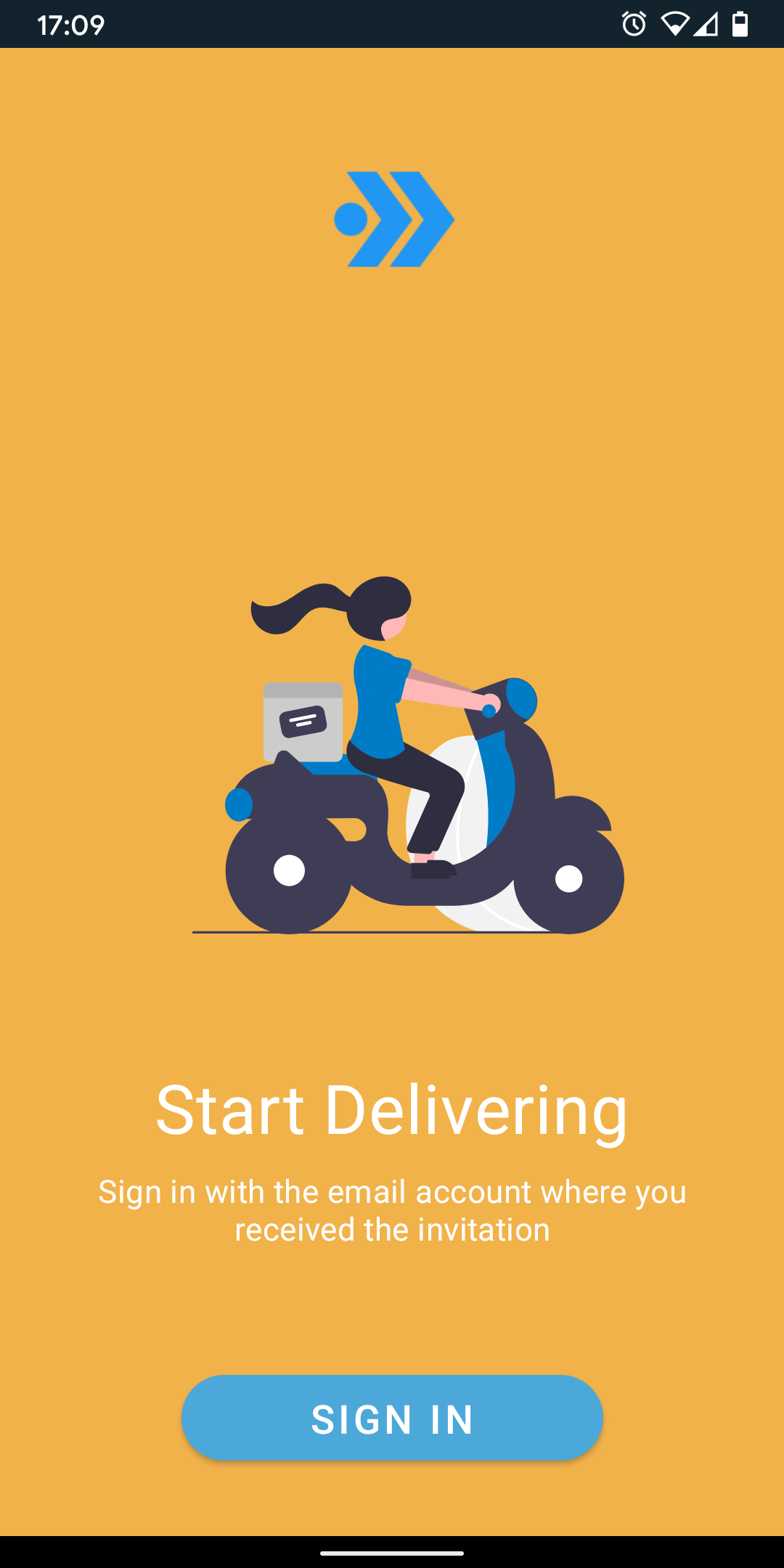 Mobile delivery app splashscreen